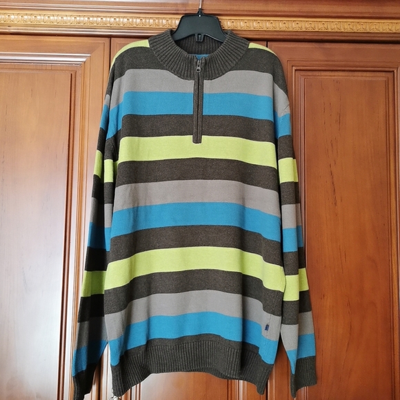 Paul Stuart Striped Cotton Sweaters - Picture 2 of 8